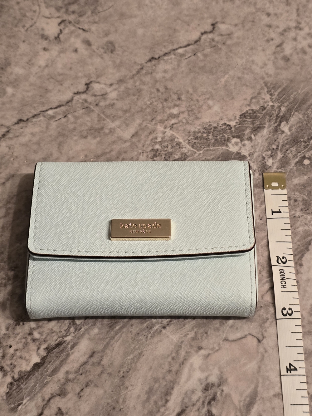 Kate Spade New York Light Blue Saffiano Leather Wallet - Picture 4 of 10